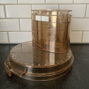 Cuisinart DLC-7 Super Pro Food Processor Chute Assembly Lid Amber